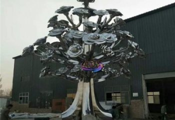 花樹雕塑精選，廣場系列，不銹鋼花樹雕塑承接