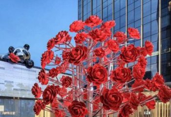 花樹雕塑生產(chǎn)商，歐式風(fēng)格，烤漆不銹鋼花樹雕塑優(yōu)價(jià)