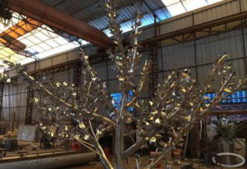 樹(shù)雕塑供應(yīng)，城市雕塑，大型不銹鋼樹(shù)雕塑制造