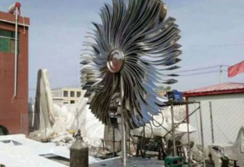 樹(shù)雕塑制造廠家，村標(biāo)概念，不銹鋼樹(shù)雕塑制作