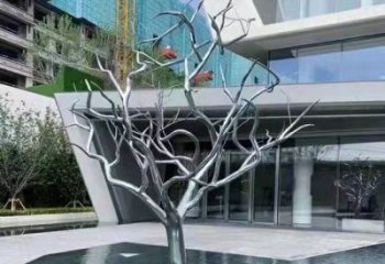 樹(shù)干雕塑制造商，多彩藝術(shù)，抽象不銹鋼樹(shù)干雕塑精選