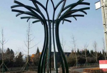 大型樹(shù)干雕塑選用，街道標(biāo)識(shí)，不銹鋼樹(shù)干雕塑常用