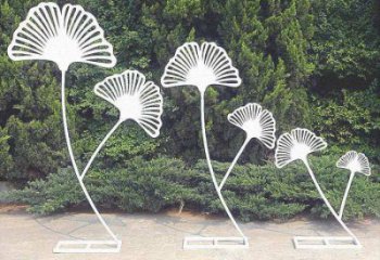 銀杏葉雕塑優選，美陳擺件，不銹鋼銀杏葉雕塑選定