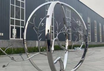 圓環(huán)樹雕塑優(yōu)選，陸地?cái)[件，不銹鋼圓環(huán)樹雕塑供應(yīng)