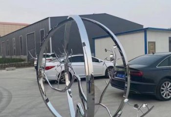 圓環(huán)樹雕塑指用，景觀雕塑，不銹鋼圓環(huán)樹雕塑點(diǎn)擊