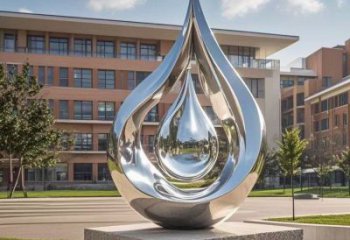 淚滴雕塑選用，小區擺件，不銹鋼淚滴雕塑公司