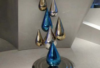 淚滴雕塑展品，小區(qū)雕塑，不銹鋼淚滴雕塑精選