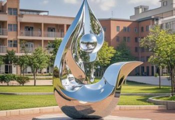 淚滴雕塑制造，白鋼構(gòu)件，不銹鋼淚滴雕塑提供