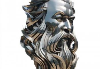 白鋼人頭像雕塑供需，標(biāo)識雕塑，鏡面西方人雕塑制造商