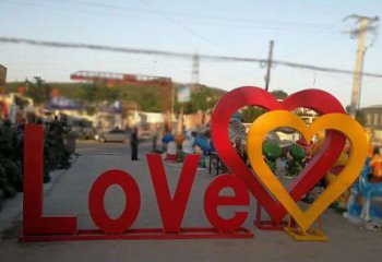 字母love雕塑精選，美陳雕塑，不銹鋼love雕塑通用