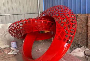 雙環(huán)雕塑預定，城區(qū)小品，不銹鋼雙環(huán)雕塑制造商