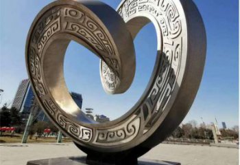 大型雙環(huán)雕塑常用，戶外擺放，不銹鋼雙環(huán)雕塑專供