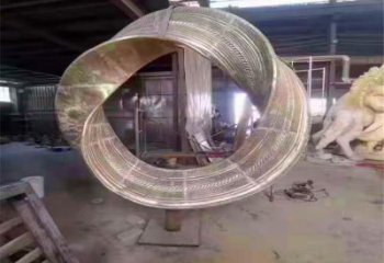 雙環(huán)雕塑供需，標識雕塑，不銹鋼雙環(huán)雕塑制造商