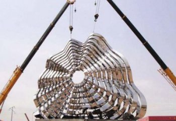 圓環鑄造觀賞型，露天雕塑，不銹鋼圓環雕塑訂做