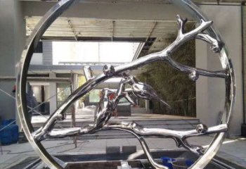 圓環景觀雕塑通用，城市雕塑，不銹鋼圓環雕塑指用