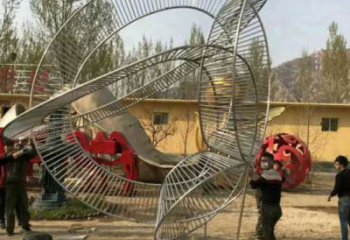 雕塑圓環精選，中式工藝，烤漆圓環雕塑供給