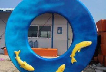 圓環(huán)雕塑專供，校園雕塑，小區(qū)烤漆圓環(huán)雕塑標(biāo)準(zhǔn)