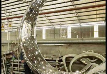 月亮雕塑造型供需，廣場雕塑，燈光鏤空月亮雕塑選用