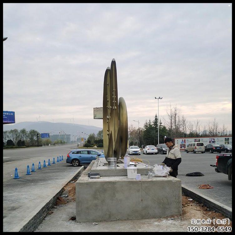 月亮雕塑生產(chǎn)，廣場雕塑，月亮水簾雕塑展品