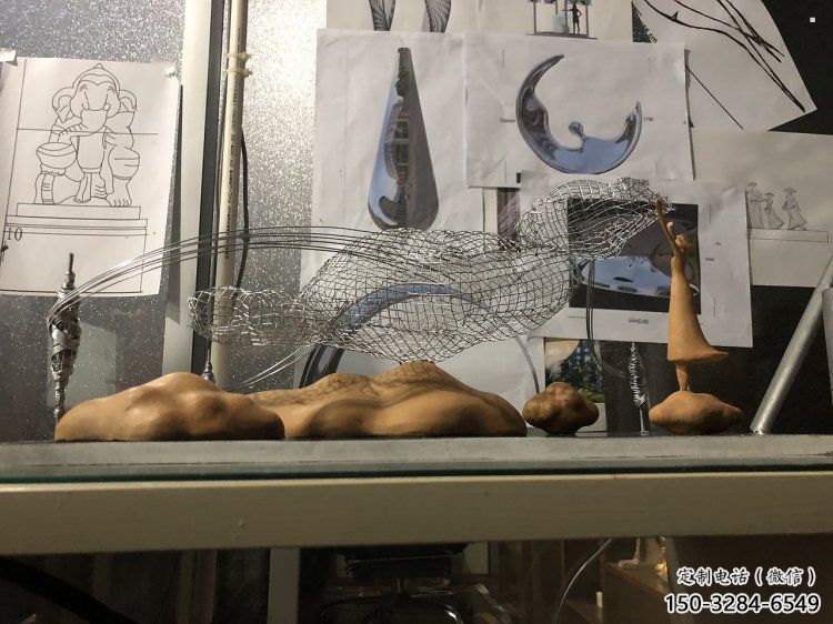 金屬云朵雕塑，美陳原理，鏤空工藝制作