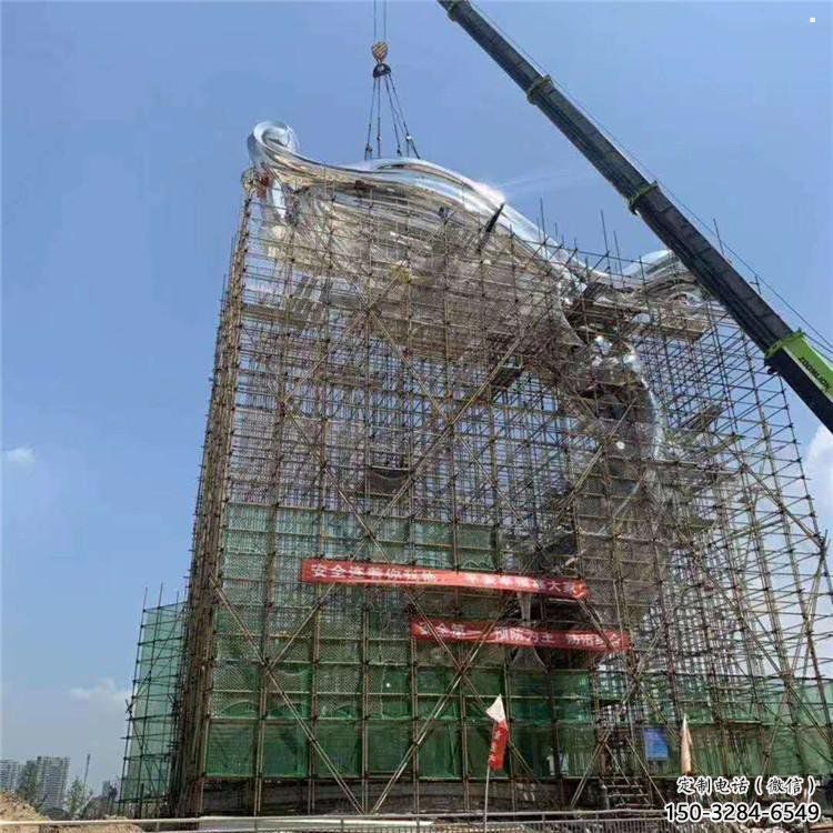 景觀祥云雕塑生產，景區案例，不銹鋼祥云雕塑優選