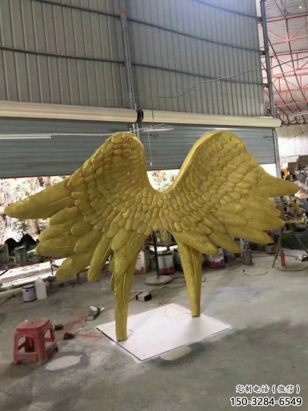 翅膀雕塑，鏤空景觀(guān)雕塑，抽象效果