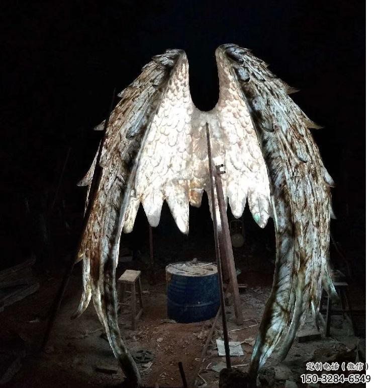 鳥翅雕塑供需，廣場雕塑，不銹鋼鳥翅雕塑定制