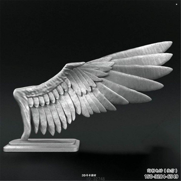 鳥翅雕塑選用，小區擺件，大型不銹鋼鳥翅雕塑公司