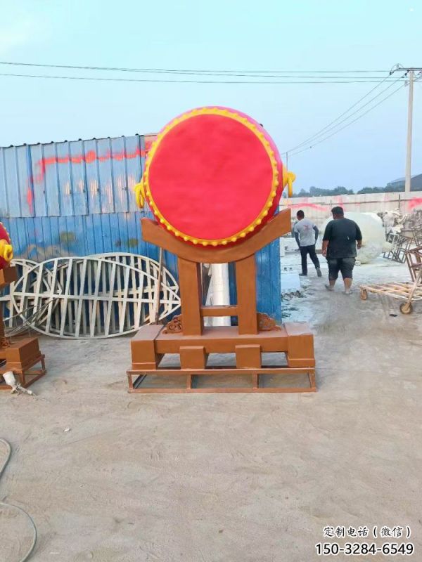 鑼鼓雕塑供求，創意雕塑，民俗不銹鋼鑼鼓雕塑制造商