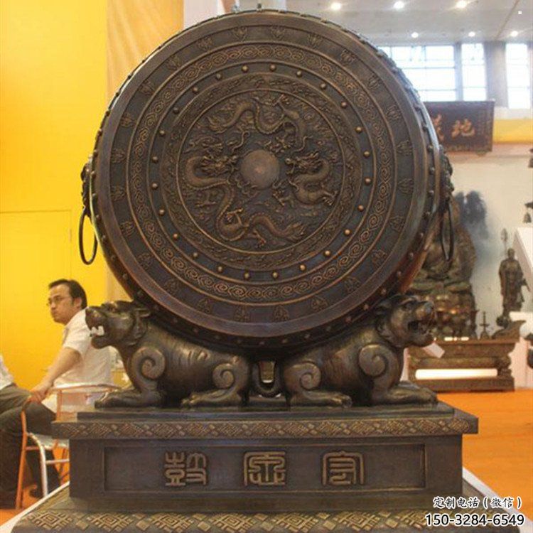 中式銅鼓雕塑定價，街頭雕塑，銅鼓雕塑工程制作精選