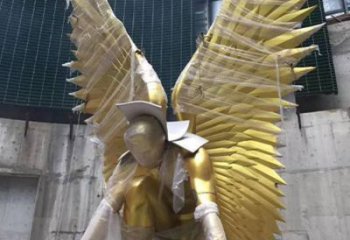 雕塑鳥翅景觀制造，街景小品，不銹鋼鳥翅雕塑優(yōu)價