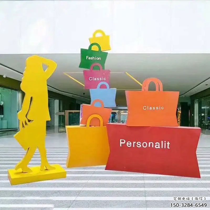 莆田購物人雕塑選定，景觀雕塑，不銹鋼購物人雕塑生產(chǎn)商