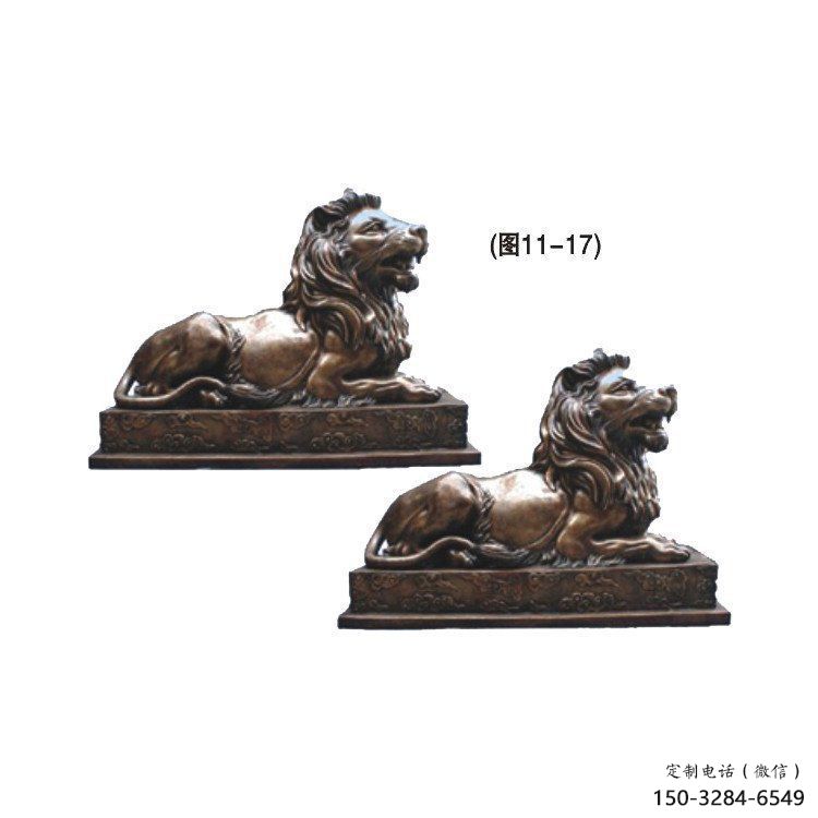 陽江公園獅子雕塑供求，景觀雕塑，鑄銅趴獅雕塑優選