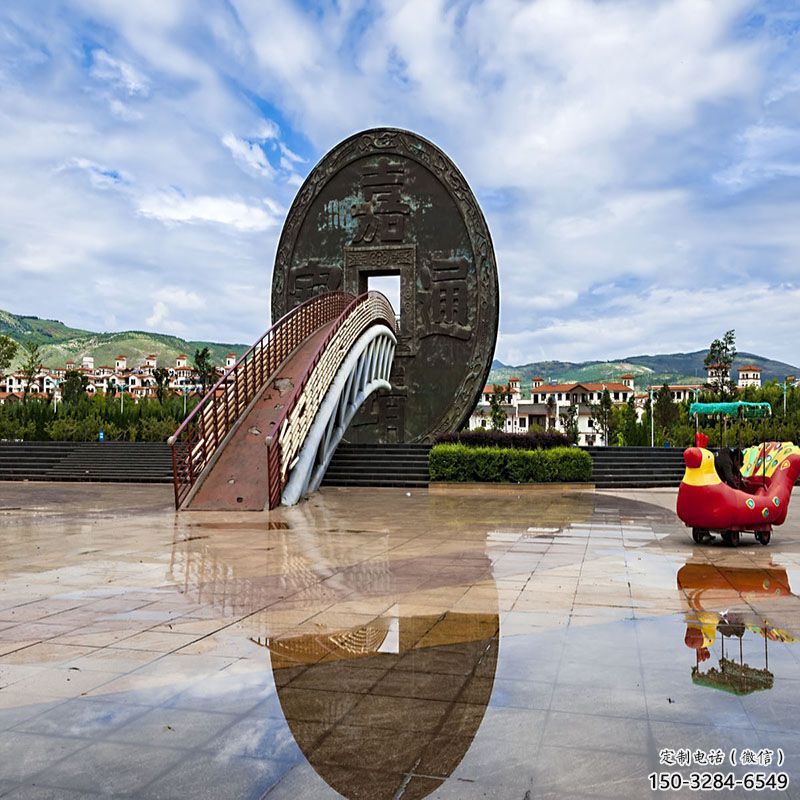 賀州步行街古幣雕塑