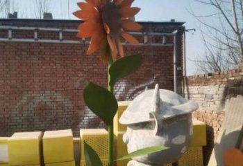 廈門太陽花雕塑工程，美陳雕塑，玻璃鋼太陽花雕塑廠家