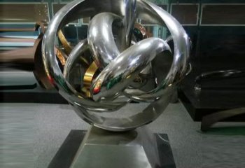 福州地產(chǎn)雙環(huán)雕塑定做，城區(qū)小品，景觀不銹鋼雙環(huán)雕塑定價