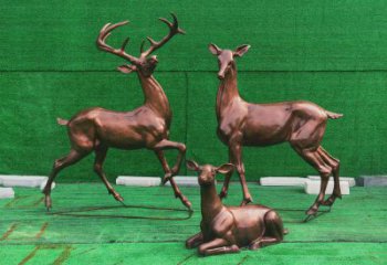 武威銅小鹿雕塑批發(fā)，鍛造工藝，小鹿銅雕塑承接