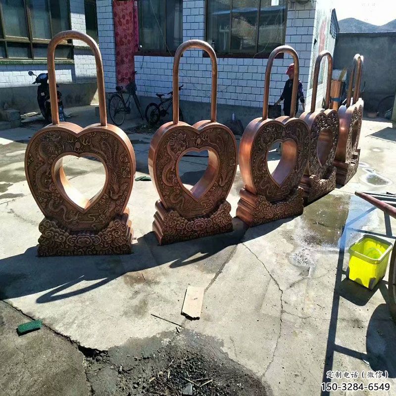 六盤水景觀同心鎖雕塑供應，藝術雕塑，現代鎖子雕塑供求