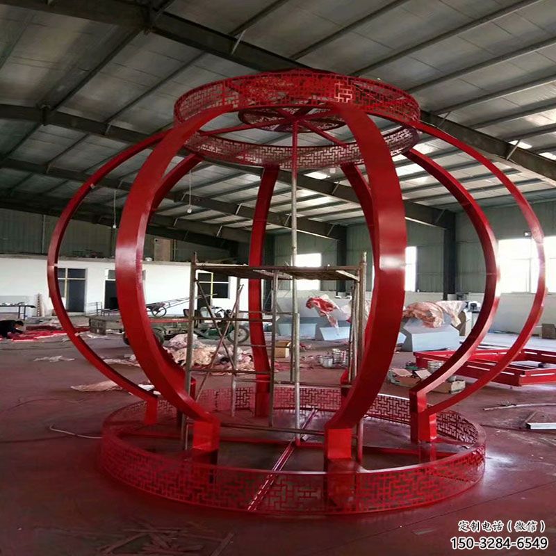 銅仁景觀燈籠雕塑優(yōu)選，陸地?cái)[件，園林不銹鋼燈籠雕塑供應(yīng)