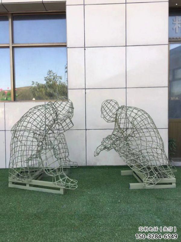 烏當鏤空對弈雕塑標準，廣場雕塑，鐵藝民俗人物雕塑供給