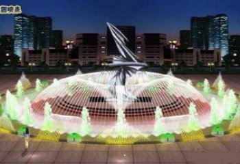 龍華水景搖擺噴泉雕塑，循環(huán)噴水模式噴泉雕塑加工