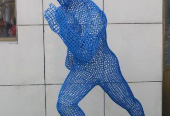 龍華鏤空跑步雕塑，標識雕塑，烤漆鐵藝人物雕塑優(yōu)選