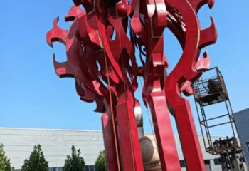 裕華火球雕塑，精神堡壘火球雕塑落地展示