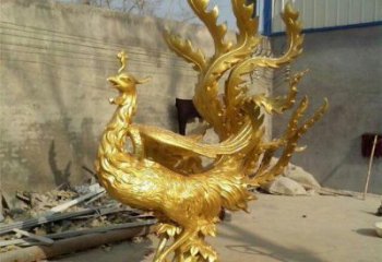 松北鳳凰雕塑廠家，鍛造工藝，銅鳳凰雕塑廠家承接