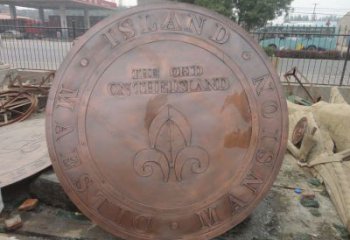 雞西彩繪校徽雕塑