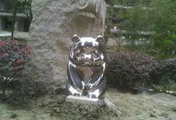 襄樊熊貓雕塑服務(wù)商，動物美陳雕塑，不銹鋼熊貓雕塑廠家