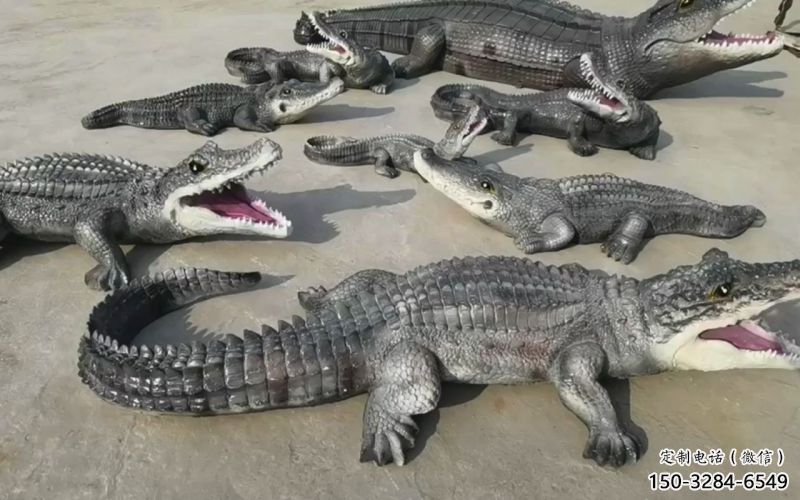 黃岡園林鱷魚雕塑