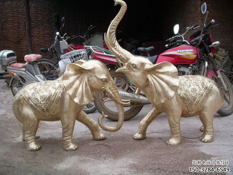 益陽大象雕塑制造商，小區擺件，銅大象雕塑提供