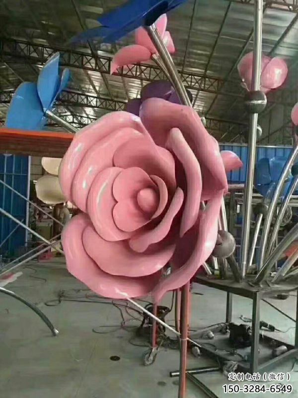 九臺牡丹花雕塑工廠優選，城市裝飾，牡丹花花朵雕塑供給