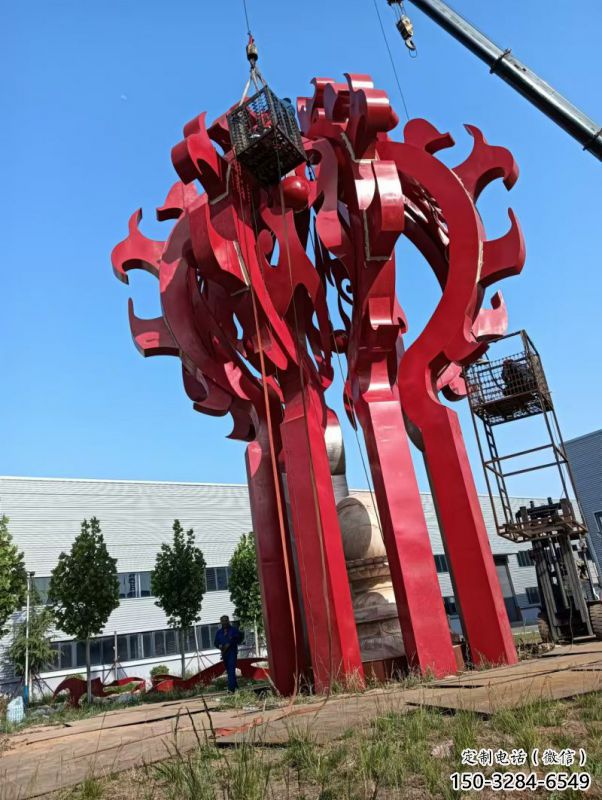 蘇州火球雕塑，精神堡壘火球雕塑落地展示